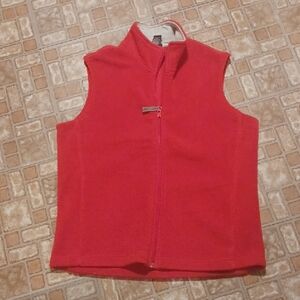 GAP Red Stretch Fleece Vest Women's Size Medium